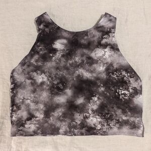 Athleta xl conscious crop in black tie dye